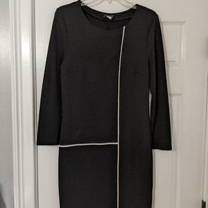 Geometric Black & Cream Dress